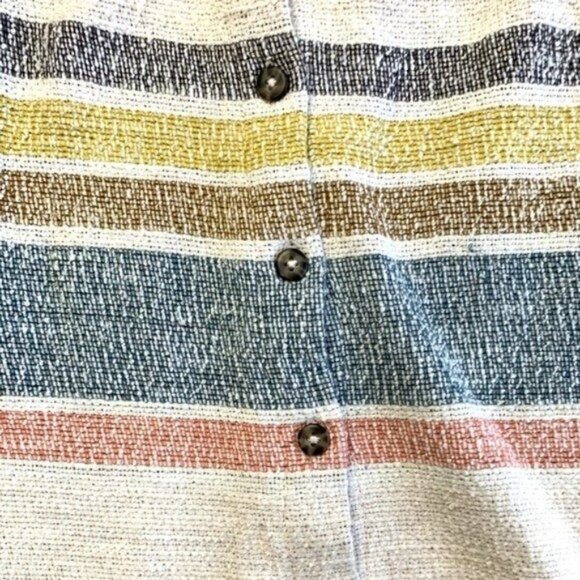 Madewell Button-Front Top in Stripe - Picture 5 of 7